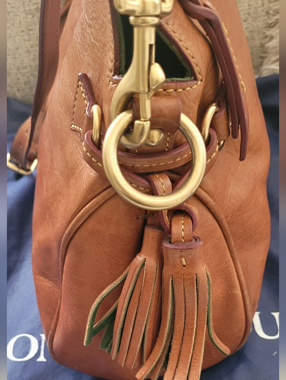 Dooney & Bourke Florentine Hobo Shoulder Bag Natural-GUC - Picture 6 of 16